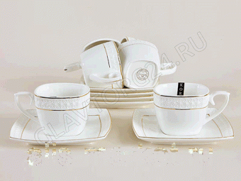 Набор чайный 6/12 240мл ф.квадр. п/у Снежная королева арт. CS507009-A GIFT