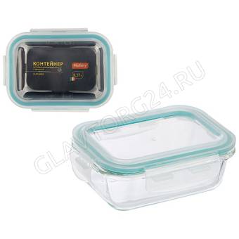 Контейнер 370мл боросил. стекло Mallony DIAFANO с крышкой из пластика арт. 005470