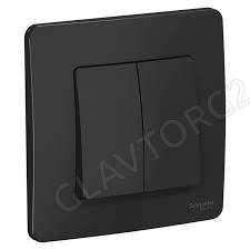 Выключатель 2-кл. СП Blanca 10А IP20 (сх. 5) 250В  антрацит SE BLNVS010506