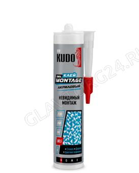 Клей KUDO HOME inv. Мontage для невидимого монтажа, на акрил. основе, прозрачный 280мл /12