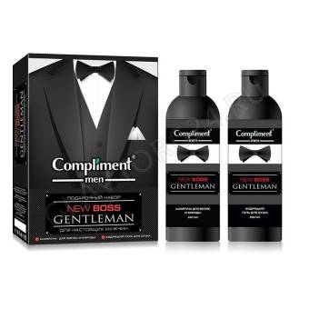 ПН Compliment men NEW BOSS ПН №1770-2 Gentleman (Шампунь для волос и бороды 250 мл + Бодрящий гель д