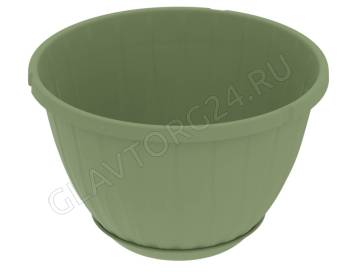 Кашпо "Нео" 4л (D-24см, H-15см) (олива)