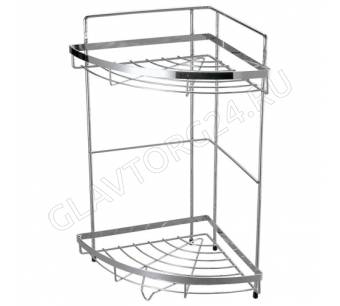 Полка угловая двухъярусная COZY-CR-2 24,5*24,5*38см арт. 312067