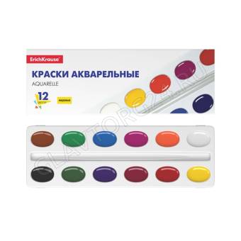 Акварель 12цв картон ErichKrause Basic медовая 50586 4716394