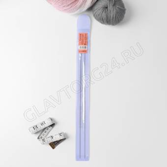 Спицы вязальные прямые d1,2мм 35см (2шт) сталь цвет никель MKS-R Gamma 7602280