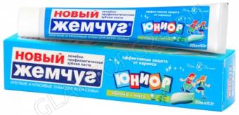 Новый жемчуг з/п 50мл Юниор детская  яблоко и мята/36
