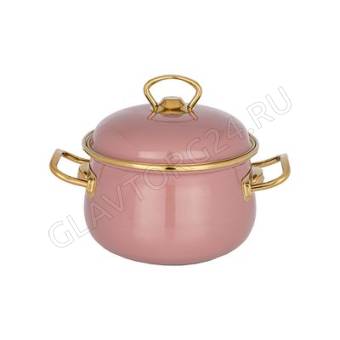 КАСТРЮЛЯ ЭМАЛИР. 2,8Л AGNESS С КР. DELUXE 18X12СМ ИНДУК. ЦВЕТ: ФРАНЦ.РОЗА/6 арт. 951-116 снято