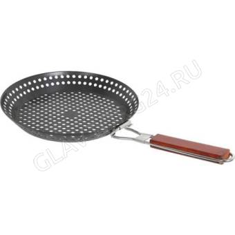 Решетка для барбекю 30.5х4см круглая с деревянной ручкой Fry-3073 снято
