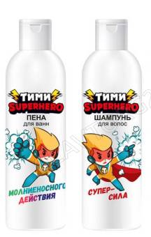 ТИМИ ПН №1183-2 Superhero с ароматом Тутти-Фрутти (шампунь 200 мл + пена 200 мл), 10шт