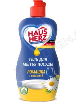 Haus Herz Средство д/посуды 450мл  ромашка + витамин Е /12
