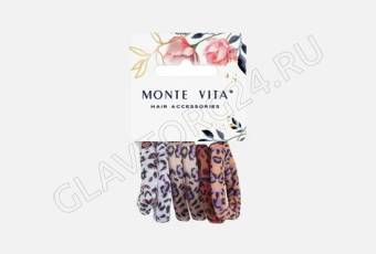 Резинки для волос НАБОР 6 шт, мягкие, средние, с принтом MONTE VITA 457070