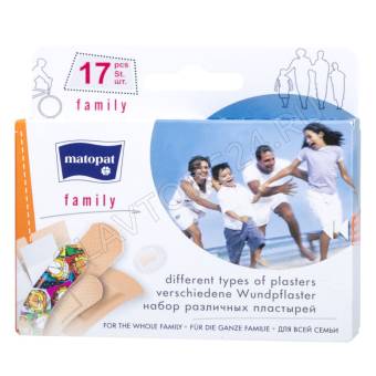 Косметические пластыри FAMILY в наборе, 17 шт./уп.