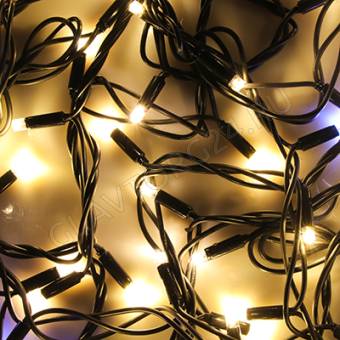 СНОУ БУМ Гирлянда электр. вьюн уличн, 10м, 100LED, шампань, мерцание, ПВХ провод, 220В