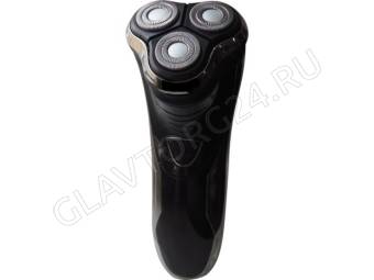 Бритва SAKURA SA-5409BK роторная 3 головки аккумулятор сухое, влажное бритье серебристо-черный