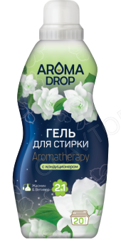 AROMA DROP гель для стирки 2в1 Aromatherapy Жасмин и Ветивер, 1000г/6