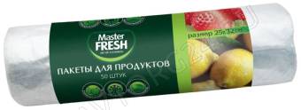 Мастер Фреш Пакеты для продуктов фасовочные 50 штук (25*32см) 7мкм