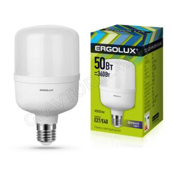Лампа светод. Ergolux LED-HW-90W-E40-6K серия PRO (90Вт переходник E40 в компл. 6500К 150-260В)