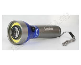 Фонарик Camelion LED51518  (титан, LED 3W + 3W COB, 2 реж. 3XLR03 в компл.)