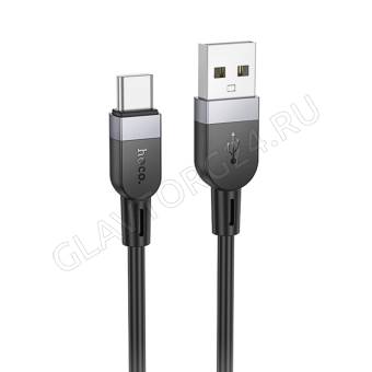 Кабель USB штекер-Type-C штекер HOCO X109 3м силиконовый 2,4А черный