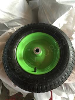 Колесо к тачке 3,50-8 воздушное 20мм шарик/подш светло-зеленое