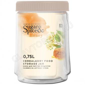 Банка для сыпучих продуктов Sugar&Spice Honey 0,75л латте