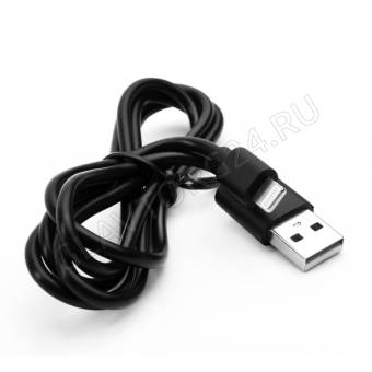 Кабель USB штекер-Lightning штекер ERGOLUX ELX-CDC03P-C02 ПРОМО 1м силиконовый 2А черный