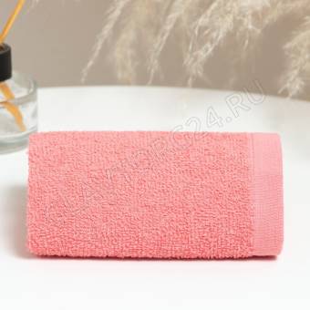 Полотенце махровое хлопок 30*50см коралловый