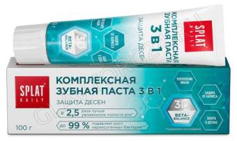 SPLAT Daily зубная паста Защита десен 3 в 1, 100гр/25