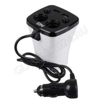Зарядное устройство автомобильное NG Подстаканник 2xUSB 3,1A 2 гнезда 