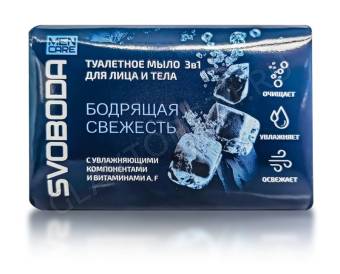 Туалетное мыло 3в1 MEN CARE для лица и тела 90г/36 СВОБОДА 