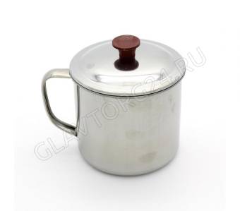 Кружка 500мл нерж. сталь диам.=10см с/крышкой/12 арт. AST-002-КК-10