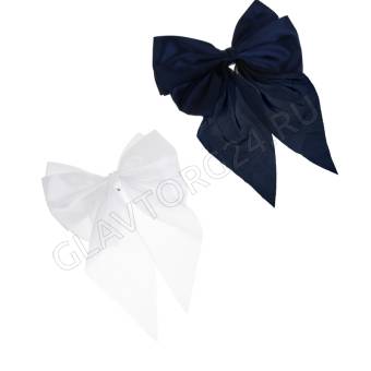 Бант атласный на заколке ЮНИLOOK, 18 см, 2 цвета, текстиль