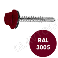 СВФС Саморез кровельный RAL-3005 ZP 4,8х28 (250шт) винный красный