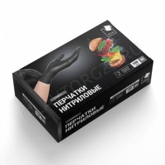 Набор перчаток нитриловые ADM Стандарт+ р-р(M) (50пар/100шт) черный 10шт SEMPB2