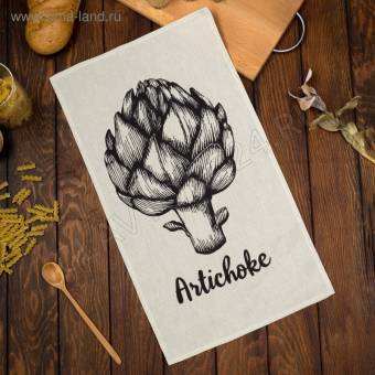 Полотенце рогожка хлопок 35*60см Доляна Artichoke 