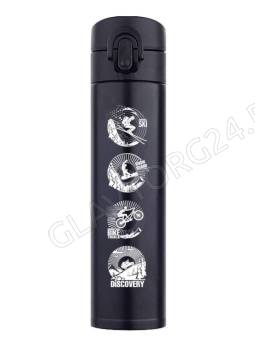 Термобутылка 350мл Barouge д/прогулок и путешествий металл Черный/50 арт. BТ-147