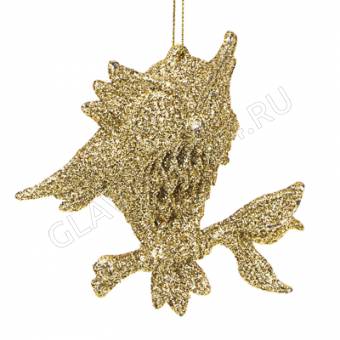 СНОУ БУМ Подвеска 13х10,5 см, пластик, глиттер/6шт