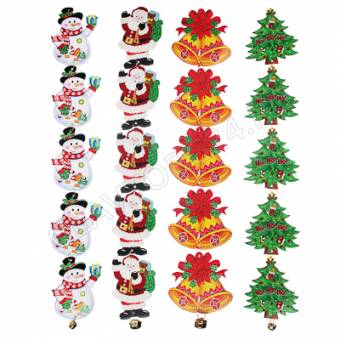 СНОУ БУМ Растяжка-подвеска, бумага, 75см, 4 дизайна, арт 0515/12шт