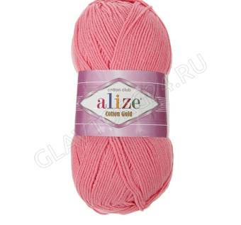 Пряжа "Cotton Gold" 55% хлопок, 45% акрил, 330м/100гр (33 темно-розовый)   2457205