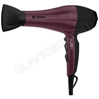 Фен DELTA DL-0937 2200Вт черно-бордовый 