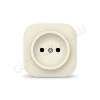 Розетка 1-м ОП 10А IP20 без заземл. сл. кость IONICH 1431