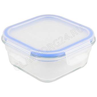 Контейнер 500мл жаропрочное стекло Mallony CRISTALLINO с крышкой из пластика арт. 003125