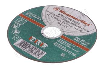Круг отрезной Hammer Flex 232-010 по металлу и нержавеющей стали A 54 S BF / 115 x 1.2 x 22,23