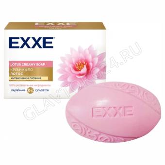 EXXE Косметическое крем-мыло "Лотос" 90г (кор)/24  7497