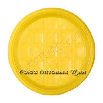 Однораз/пластиков. Тарелка 205мм мелкая желтая /50шт/2000шт