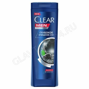 Clear шампунь д/муж.400мл 2в1 Глубокое Очищение для жирных волос/12