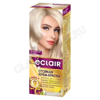 ECLAIR w9 Стойкая крем-краска д/волос № 110 скандинавский блондин