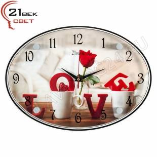 Часы настенные РУБИН 34 Love овальные 24*34см 