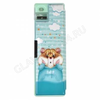 Пенал школьный арт.61983 ХОМЯК без наполнения, 21.5x7x3см