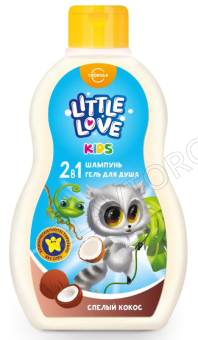 Детский шампунь+гель для душа 2в1 400мл Little love спелый кокос/12 СВОБОДА